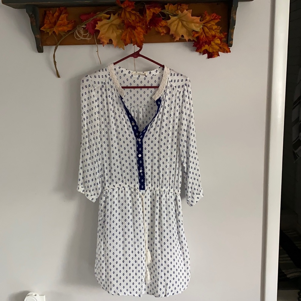 Elison button down dress w/ pockets !